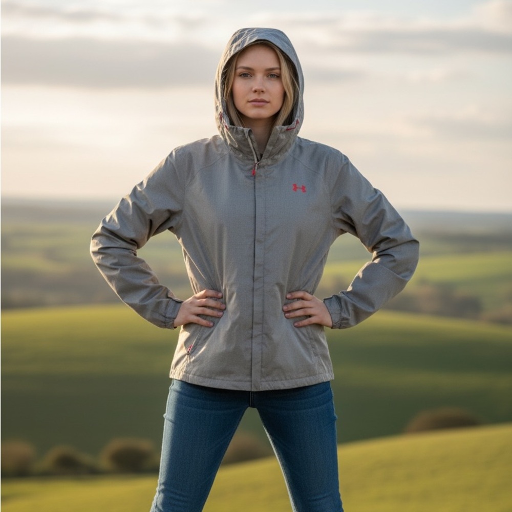 Under Armour Women's Silver Hooded Ski Jacket